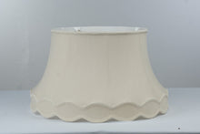 Load image into Gallery viewer, Vintage Ivory Scalloped Bell Lamp Shade Double Tier Trim 19 Inch
