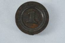 Load image into Gallery viewer, Antique Cast Iron Scale Weights Set – ½ oz to 1 lb, Trade &amp; Apothecary Weights with Calibration Marks
