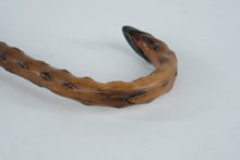Load image into Gallery viewer, Rustic Wood Walking Cane Hand Carved Root Style Shaft Metal Tip 36 Inch
