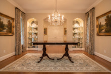 Load image into Gallery viewer, Solid Wood Double Pedestal Dining Table with Traditional Turned Bases
