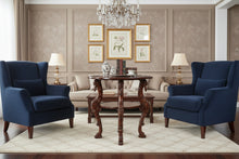 Load image into Gallery viewer, Stanford Furniture Kilimanjaro Round Carved Wood Side Table - Dark Finish

