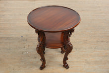 Load image into Gallery viewer, Stanford Furniture Kilimanjaro Round Carved Wood Side Table - Dark Finish
