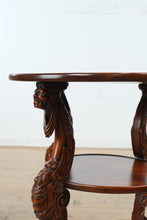 Load image into Gallery viewer, Stanford Furniture Kilimanjaro Round Carved Wood Side Table - Dark Finish
