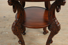 Load image into Gallery viewer, Stanford Furniture Kilimanjaro Round Carved Wood Side Table - Dark Finish

