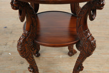 Load image into Gallery viewer, Stanford Furniture Kilimanjaro Round Carved Wood Side Table - Dark Finish
