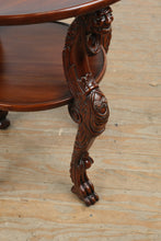 Load image into Gallery viewer, Stanford Furniture Kilimanjaro Round Carved Wood Side Table - Dark Finish
