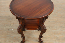 Load image into Gallery viewer, Stanford Furniture Kilimanjaro Round Carved Wood Side Table - Dark Finish
