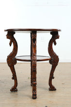 Load image into Gallery viewer, Stanford Furniture Kilimanjaro Round Carved Wood Side Table - Dark Finish
