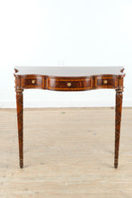 Load image into Gallery viewer, Maitland Smith Federal Style Flame Mahogany Three Drawer Console Table
