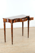 Load image into Gallery viewer, Maitland Smith Federal Style Flame Mahogany Three Drawer Console Table
