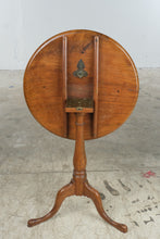 Load image into Gallery viewer, Antique Mahogany Tilt-Top Pedestal Side Table with Tripod Base
