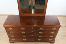 Load image into Gallery viewer, Pennsylvania House Solid Cherry Triple Dresser with Brass Hardware and Mirror
