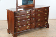 Load image into Gallery viewer, Pennsylvania House Solid Cherry Triple Dresser with Brass Hardware and Mirror
