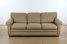 Load image into Gallery viewer, Beige Upholstered Sleeper Sofa with Rolled Arms and Pull Out Bed
