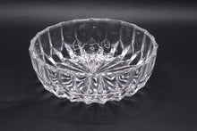 Load image into Gallery viewer, Vintage Pressed Crystal Starburst Serving Bowl Faceted 8 5 Inch
