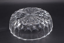 Load image into Gallery viewer, Vintage Pressed Crystal Starburst Serving Bowl Faceted 8 5 Inch
