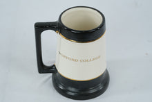 Load image into Gallery viewer, Wofford College Stein Mug Black Cream Gold Crest Ceramic Tankard
