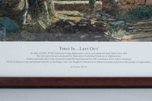Load image into Gallery viewer, First In Last Out Limited Edition Military Art Print by James Dietz Signed Framed 35 x 22
