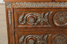 Load image into Gallery viewer, Charlotte Hall Two-Drawer Carved Wood Chest with Black Stone Top
