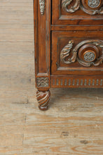 Load image into Gallery viewer, Charlotte Hall Two-Drawer Carved Wood Chest with Black Stone Top
