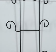 Load image into Gallery viewer, 2-Tier Black Metal Plate Display Rack – Wall Mount
