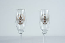 Load image into Gallery viewer, 2001 Presidential Inauguration Champagne Flutes Bush Cheney Set of 2 7.75 Inch

