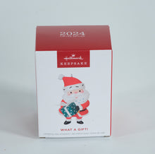 Load image into Gallery viewer, Hallmark Keepsake 2024 “What a Gift!” Santa Ornament – Limited Edition by Tammy Haddix
