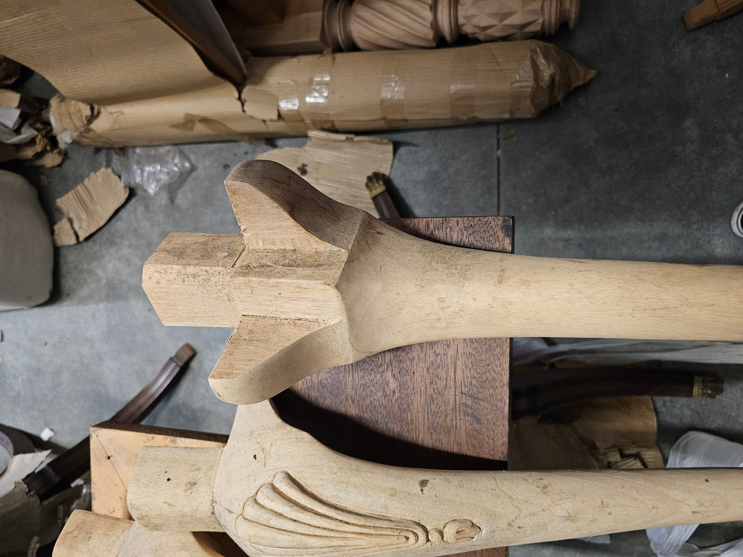 Set of 4 Unfinished Ball & Claw Table Legs – High-End Craftsmanship, Online Exclusive