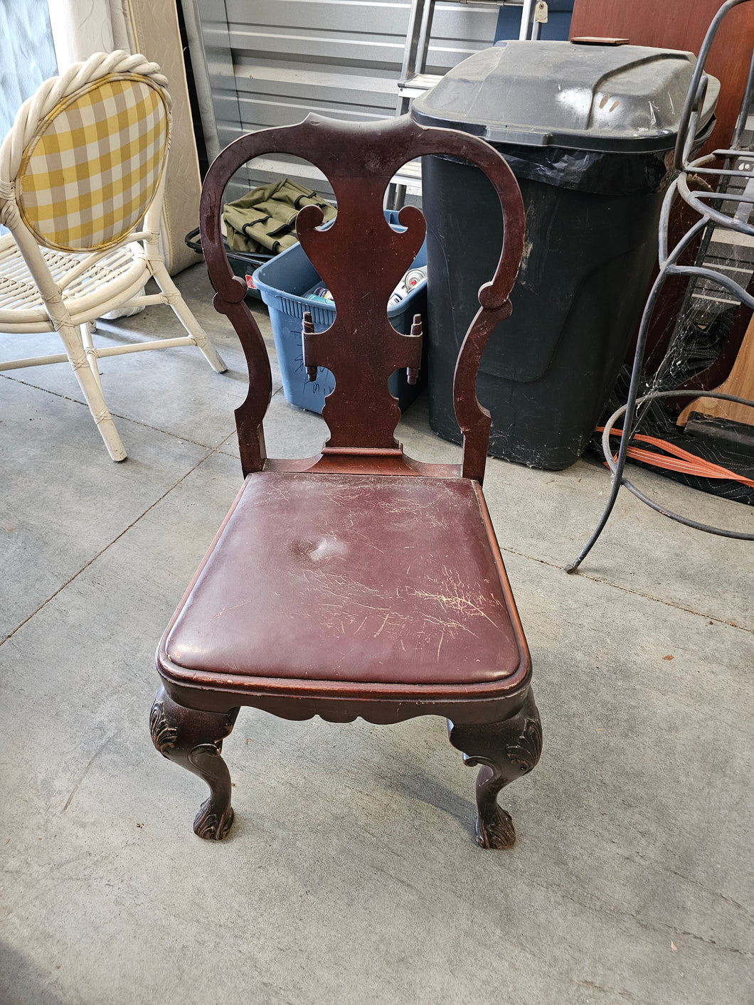 Vintage Ball & Claw Accent Chair – Solid Mahogany Frame - Online Exlusive