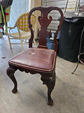 Load image into Gallery viewer, Vintage Ball &amp; Claw Accent Chair – Solid Mahogany Frame - Online Exlusive
