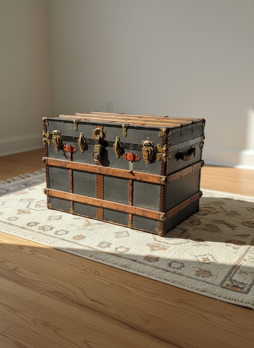 Early 20th Century Belber Steamer Trunk