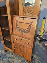 Load image into Gallery viewer, Antique Solid Oak Side-by-Side Secretary with Bookcase
