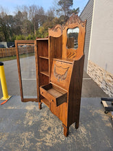Load image into Gallery viewer, Antique Solid Oak Side-by-Side Secretary with Bookcase
