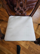 Load image into Gallery viewer, Set of 6 Ornately Carved Wood Dining Chairs with Upholstered Seats
