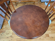 Load image into Gallery viewer, Bassett Round Wood Bistro Table with Two Chairs Pedestal Dining Set
