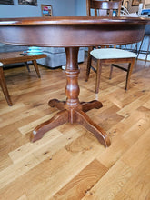 Load image into Gallery viewer, Bassett Round Wood Bistro Table with Two Chairs Pedestal Dining Set
