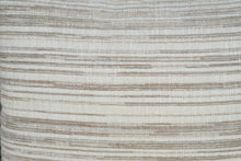 Load image into Gallery viewer, Harbor Taupe Feather Down Pillow Pair – 20&quot; Square Neutral Striped Decorative Cushions
