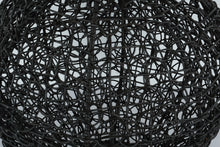 Load image into Gallery viewer, Large Black Woven Rattan Decorative Vase Basket Sculpture

