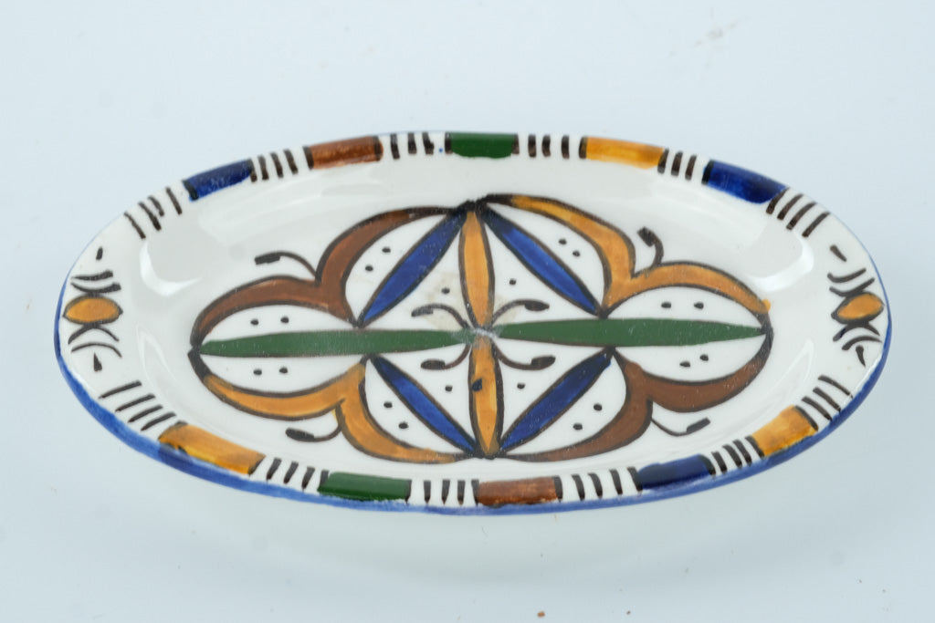 Layla Moroccan Trinket Dish – Hand-Painted Fes Naji Pottery