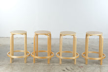 Load image into Gallery viewer, Set of 4 Bentwood Stackable Counter Stools in Natural Birch
