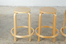 Load image into Gallery viewer, Set of 4 Bentwood Stackable Counter Stools in Natural Birch
