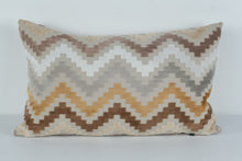 Load image into Gallery viewer, Rodeo Home 24” x 14” Lumbar Throw Pillow – Feather-Down Insert, Geometric Pattern, Clean &amp; High-Quality
