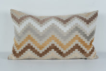 Load image into Gallery viewer, Rodeo Home 24” x 14” Lumbar Throw Pillow – Feather-Down Insert, Geometric Pattern, Clean &amp; High-Quality
