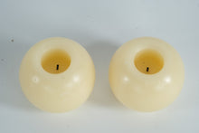 Load image into Gallery viewer, Set of 2 Round Flameless LED Candles – Battery Operated Sphere Candles with On/Off Switch
