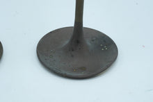 Load image into Gallery viewer, Vintage Mid Century Brass Candlestick Holders Pair Graduated Modernist
