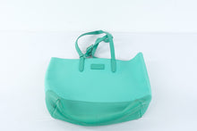 Load image into Gallery viewer, Cole Haan Aqua Turquoise Leather Tote Bag Large Shoulder Purse
