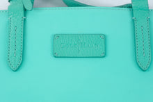 Load image into Gallery viewer, Cole Haan Aqua Turquoise Leather Tote Bag Large Shoulder Purse
