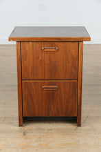 Load image into Gallery viewer, Modern Solid Wood 2-Drawer File Cabinet – Warm Walnut Finish
