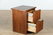 Load image into Gallery viewer, Modern Solid Wood 2-Drawer File Cabinet – Warm Walnut Finish
