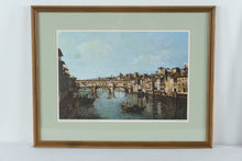 Load image into Gallery viewer, Pair of Nova Lux Firenze Prints After Bernardo Bellotto – Ponte Vecchio &amp; Piazza della Signoria – Framed Italian Art Reproductions
